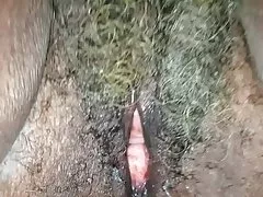 Ah sheila!  62 yaşındaki siyah büyükanne ile ıslak Gri kedi