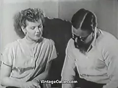 Kıllı erkek onun yeni arkadaşı (1950'lerde vintage) delici